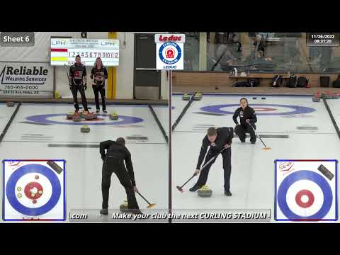 Carey/Hodgson vs. Skrlik/Hamilton - Draw 6 - Curling Stadium Alberta Curling Series Doubles
