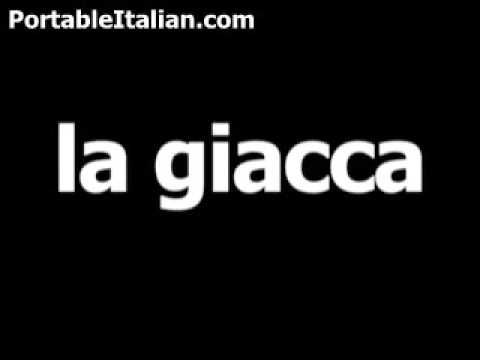 Italian word for jacket is la giacca