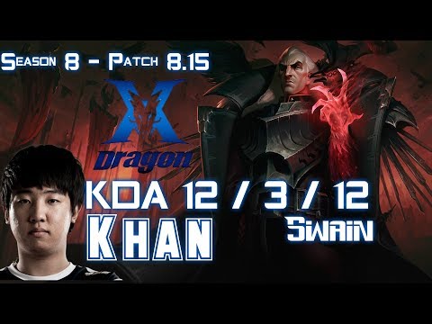 KZ Khan SWAIN vs VARUS Bot Lane - Patch 8.15 KR Ranked
