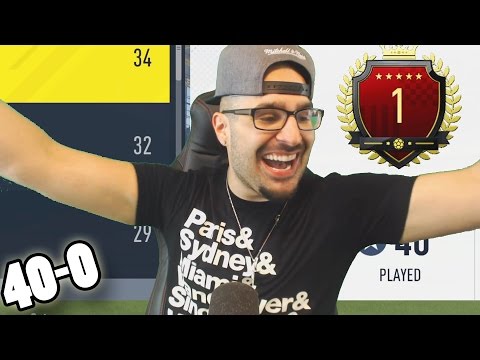 WOW I'M #1 IN THE WORLD 40-0!! FUT CHAMPIONS FIFA 17 ULTIMATE TEAM