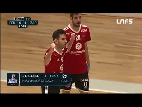 Gol Javi Alonso (0-1) O Parrulo Ferrol - Futbol Emotion Zaragoza. J19, 1Div. LNFS