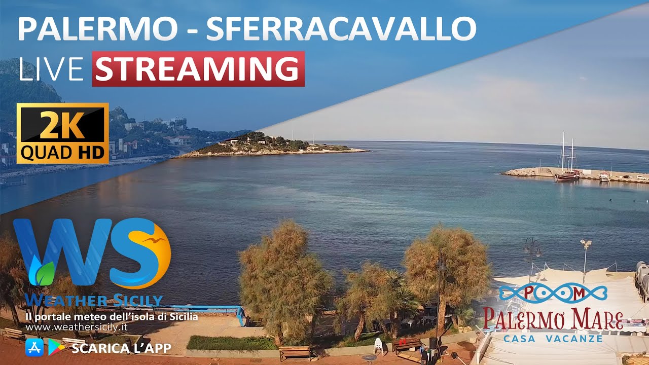 Live webcam view of Sferracavallo Bay Panorama