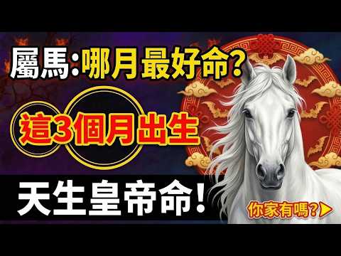 屬馬最喜哪個月？這幾個月份出生的屬馬人，其實是天生的皇帝命！快看有你嗎？#生肖馬2026運勢 #2026屬馬運勢 #生肖馬運勢 #財運 #出生月份 #風水改運 #屬馬 #生肖馬 #丙午馬年 #屬馬運勢