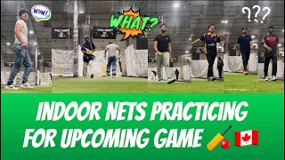 Indoor Winter 🥶 Cricket Vlog 🏏 Nets Practice For Upcoming Game With Team In Canada🇨🇦|