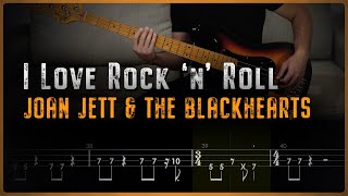 JOAN JETT &amp; THE BLACKHEARTS - I Love Rock &#39;n&#39; Roll | Bass Cover and Tabs on Screen