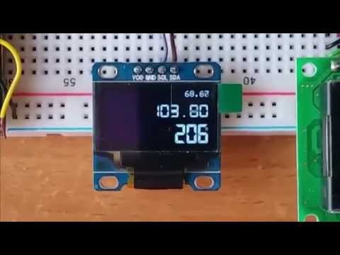 I2C monochrome 0.96" 128x64 OLED graphic display module with SSD1306 controller D E M O
