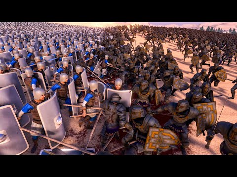 18000 Dark Paladins VS 18000 Spearmans  - Ultimate Epic Battle Simulator 2 UEBS 2