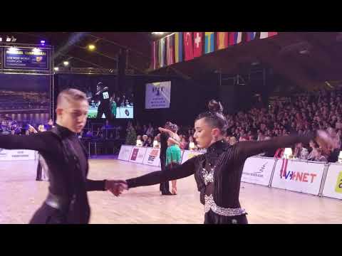 Kristers Šmits and Liza Shlimovich WDSF Worlds latin 2019 Riga rumba