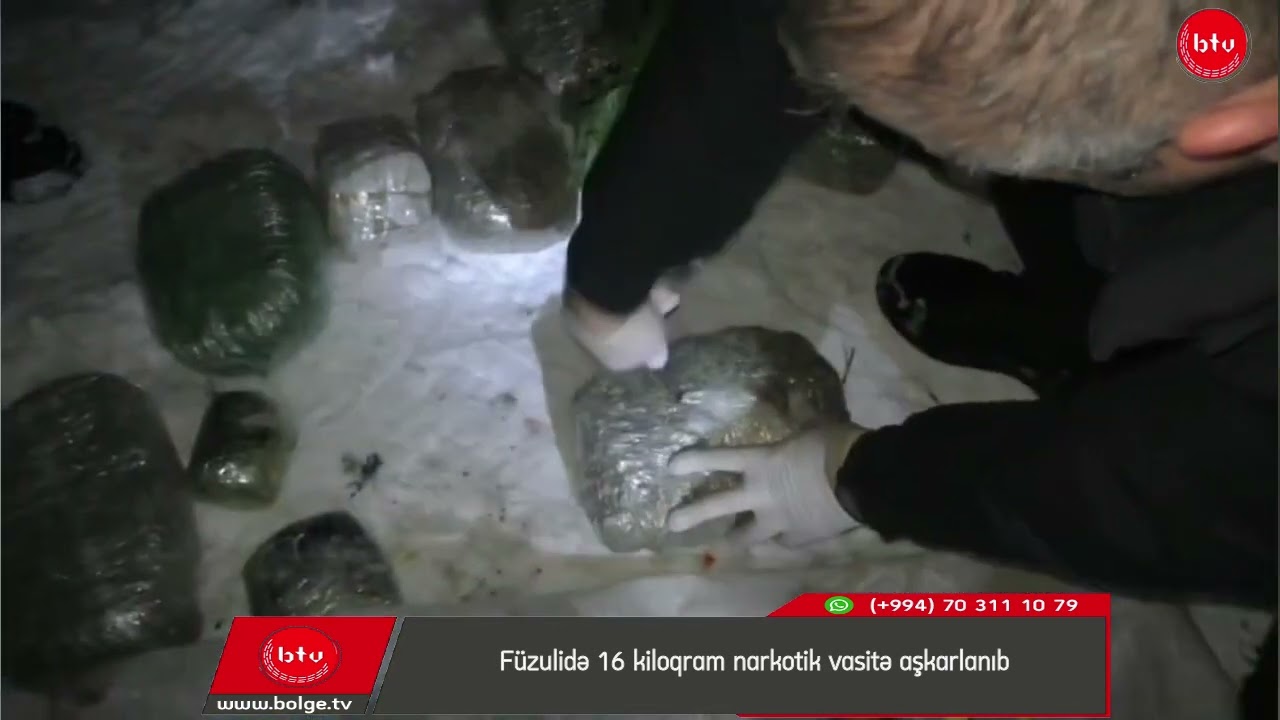 Füzulidə 16 kiloqram narkotik vasitə aşkarlanıb