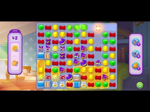 Homescapes level 12999 - no booster gameplay