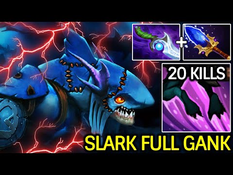 Slark Full Gank – Scepter + Diffusal 100% Aggressive Plays Dota 2