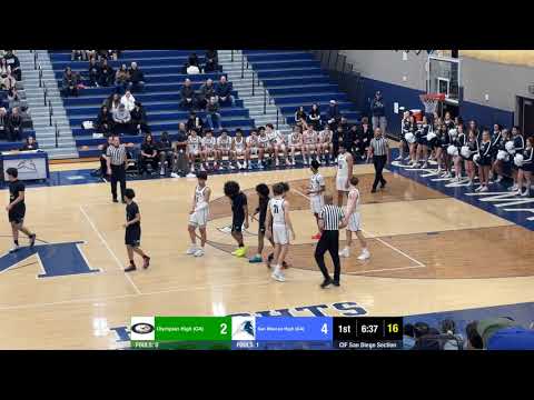 Olympian High (CA) vs San Marcos High (CA) on February 20, 2026 Boys High School Basketball Playoffs