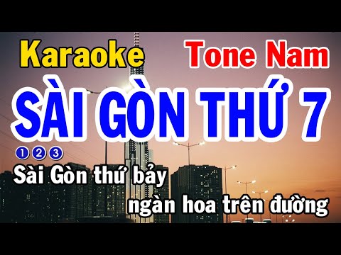 Sài Gòn Thứ 7 Karaoke Tone Nam - Nhạc Sống - Nhật Dũng KB