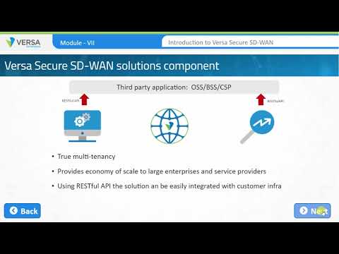 Sdwan Versa Essential Module 7 Introduction To Versa Secure Sd Wan Solution Components