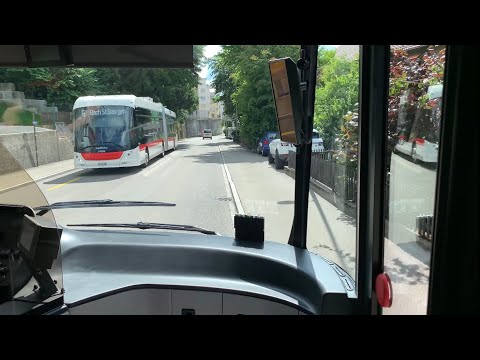 Mitfahrt auf der (VBSG Buslinie 6) von Bach St. Georgen nach Heiligkreuz