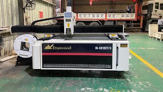 COMBO Máy cắt Laser fiber cnc ironwood 3kw cắt kim loại tấm - hộp - ống