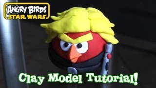 Luke Skywalker Jedi Knight Bird CLAY MODEL TUTORIAL from Angry Birds Star Wars -Sculpey