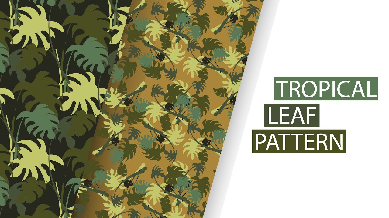 Adobe illustrator tutorial - Tropical leaf pattern | Tropical designz