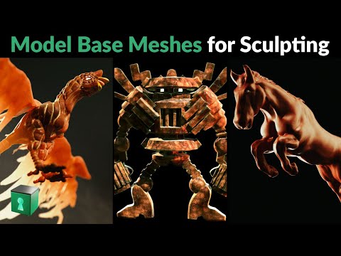 Blender Secrets -  How to make a Base Mesh for Sculpting (three methods)