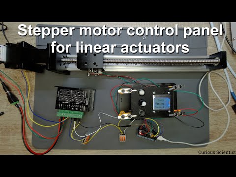 Stepper motor control panel for linear actuators