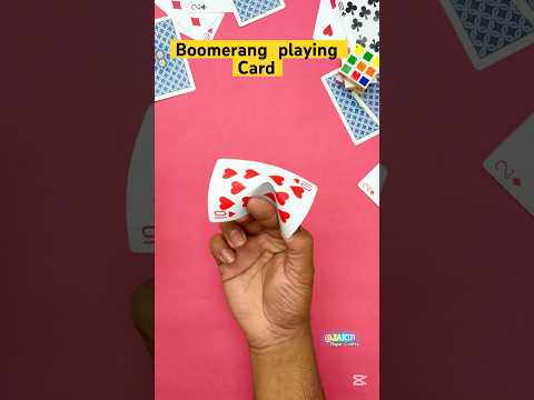 Boomerang  playing Card♣️ / how to make boomerang /awesome paper flying toy #shorts #shortvideo