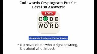 Codewords Cryptogram Puzzles All Levels 1 - 100 Solution Walkthrough