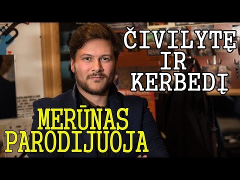 Merūnas Vitulskis parodijuoja R.Čivilytę ir K.Kerbedį