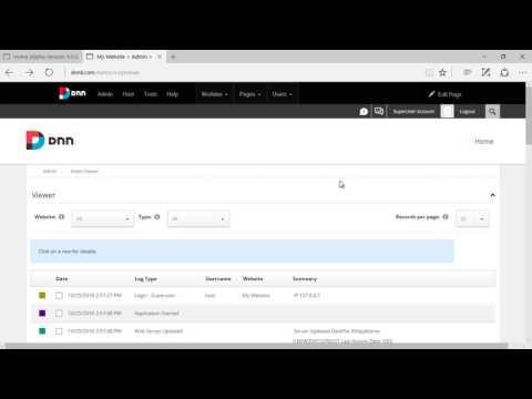 DNN 9 Preview: Admin Logs