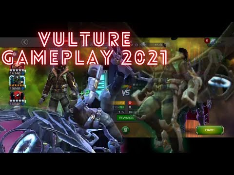 Mcoc Vulture buff gameplay rank 1 6 star power technician god