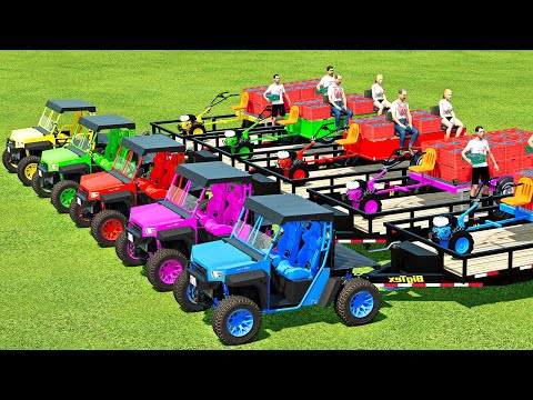 HARVEST, LOAD & TRANSPORT GRAPES WITH MANUAL MINI HARVESTERS - Farming Simulator 22