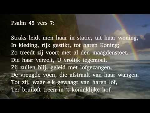 Psalm 45 vers 1 en 7 - Mijn hart, vervuld met heilbespiegelingen