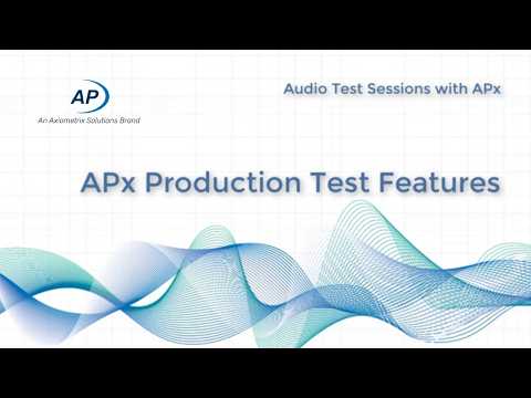  Audio Measurement Automation & Production Test with APx
