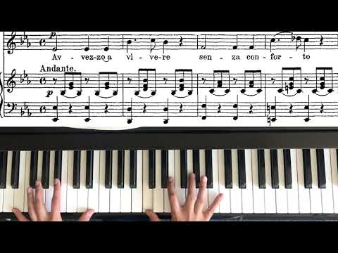 Nicola Vaccai - Piano accompaniment - Avezzo a vivere - E flat - High voice