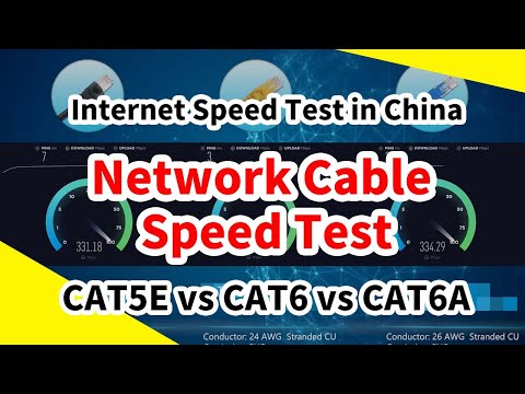 Home broadband Internet Speed Test in China 🌐 CAT5E vs CAT6 vs CAT6A Network Cable Speed Test