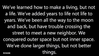 The Paradox of Our Time