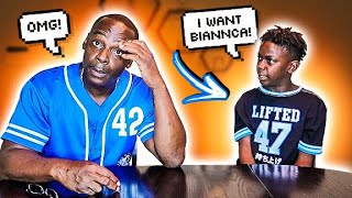 MY 12 YEAR OLD SON HAS A CRUSH ON BIANNCA FROM THE PRINCE FAMILY