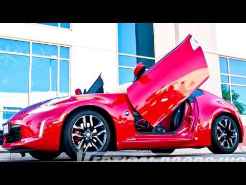 Nissan 370z 2009 2016 vertical lambo doors by Vertical Doors Inc