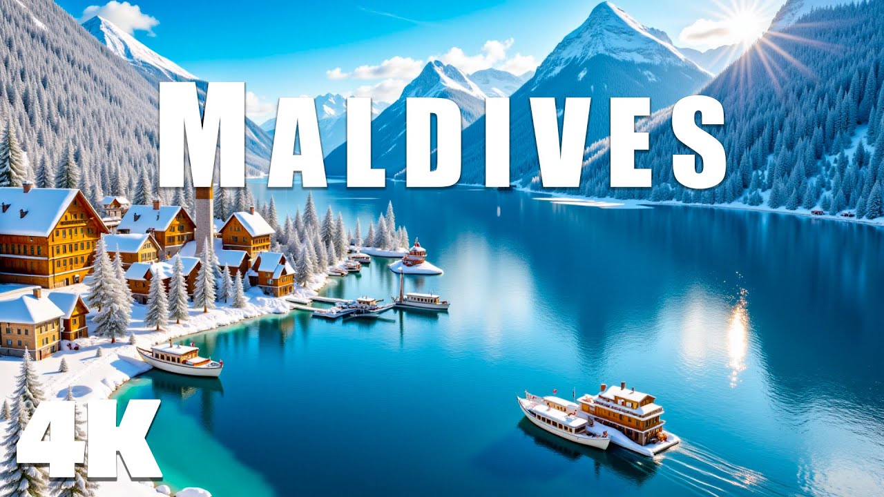 Winter Maldives  4K ❄️ Discover Snowy Forests, Frozen Lakes, and the Magic of the Northern Lights