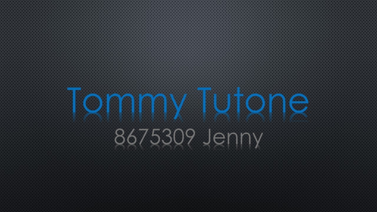 Tommy Tutone 8675309 Jenny Lyrics