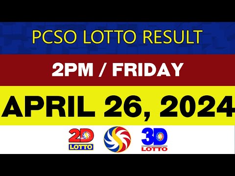 Lotto Result Today APRIL 26 2pm Ez2 Swertres 2D 3D 4D 6/45 6/58 PCSO