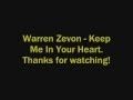 Warren Zevon - Keep Me In Your Heart Lyrics