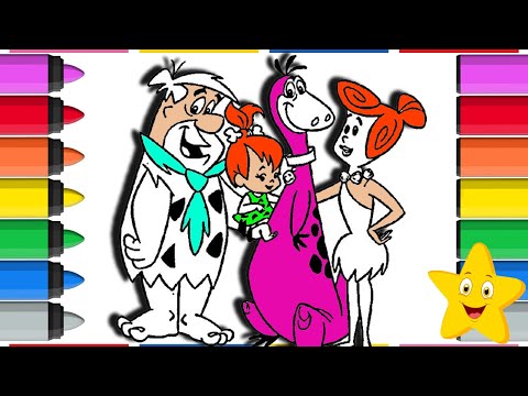 THE FLINTSTONES COLORING PAGES! STONE AGE COLORING 🗿🦴