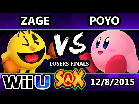 S@X 127 - Poyo (Kirby) Vs. Zage (Pac-Man) SSB4 Losers Finals - Smash Wii U - Smash 4