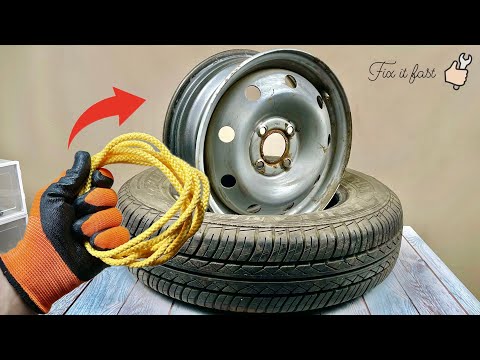 Tire fitting is now useless! Just 1 rope 🔥 Change your wheel in a minute!
