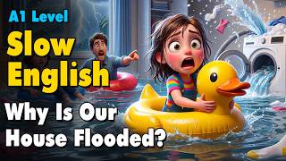 Why Is Our House Flooded? | Slow English Listening for Beginners (A1 Level) 