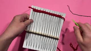 Tutorial - How to Weave with Yarn & a Cardboard Loom