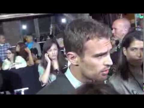 Theo James at the Divergent Premiere Los Angeles talks about future projects