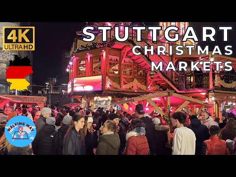 Stuttgart, Germany Christmas Markets - Final Day at the Christmas Market in 4K 60fps
