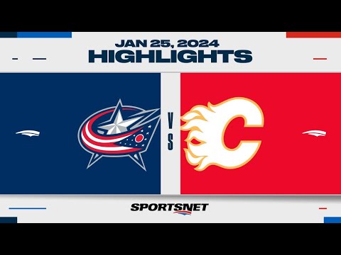 NHL Highlights | Blue Jackets vs. Flames - January 25, 2024