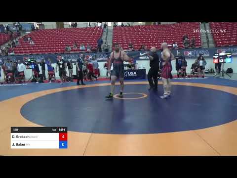 130 Lbs Rr Rnd 2 - Daniel Erekson, All American Wrestling Club Vs James Baker, Minnesota Ef82